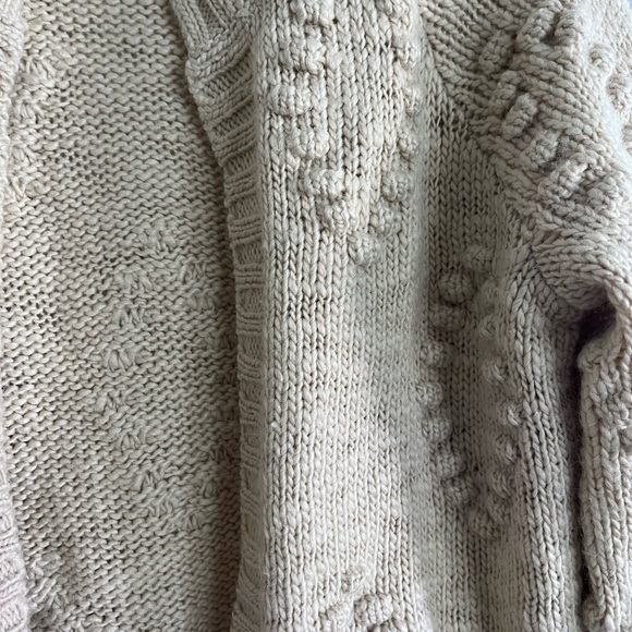 Lucky Brand Bobble Knit Cardigan - Cream Size Small - Picture 3 of 5